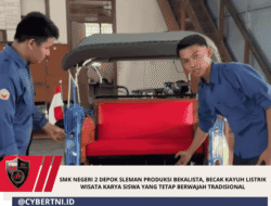 SMK Negeri 2 Depok Sleman Produksi BEKALISTA, Becak Kayuh Listrik Wisata Karya Siswa yang Tetap Berwajah Tradisional