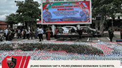 Jelang Ramadan 1447 H, Polres Jombang Musnahkan 12.310 Botol Miras Hasil Razia