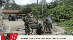 Tak Kenal Lelah Di Bulan Puasa, Satgas TMMD Ke-127 Kodim 0207/Simalungun Bangun Sumur Bor Di Dusun Raya Mas