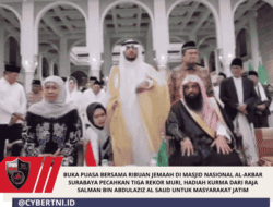 Buka Puasa Bersama Ribuan Jemaah di Masjid Nasional Al-Akbar Surabaya Pecahkan Tiga Rekor MURI, Hadiah Kurma dari Raja Salman bin Abdulaziz Al Saud untuk Masyarakat Jatim