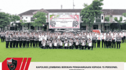 Kapolres Jombang Berikan Penghargaan Kepada 15 Personel Berprestasi