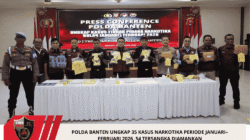 Polda Banten Ungkap 35 Kasus Narkotika Periode Januari–Februari 2026, 54 Tersangka Diamankan