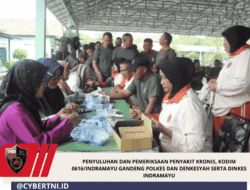 Penyuluhan Dan Pemeriksaan Penyakit Kronis, Kodim 0616/Indramayu Gandeng Polkes Dan Denkesyah Serta Dinkes Indramayu