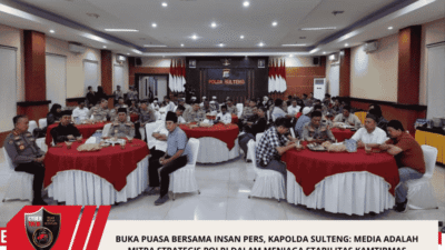 Buka Puasa Bersama Insan Pers, Kapolda Sulteng: Media Adalah Mitra Strategis Polri Dalam Menjaga Stabilitas Kamtibmas