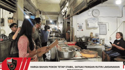 Harga Bahan Pokok Tetap Stabil, Satgas Pangan Rutin Laksanakan Pengecekan