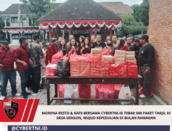 Morena Resto & Kafe Bersama CyberTNI.id Tebar 500 Paket Takjil Di Desa Sengon, Wujud Kepedulian Di Bulan Ramadan