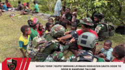 Satgas Yonif 743/PSY Berikan Layanan Kesehatan Gratis Door To Door Di Kampung Talilime