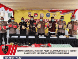 Komitmen Berantas Narkoba, Polda Kalbar Musnahkan 16 Kg Sabu Dan Puluhan Ribu Ekstasi, 18 Tersangka Diringkus