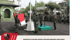 Kasdim 0721/Blora Pimpin Upacara Bendera Hari Senin