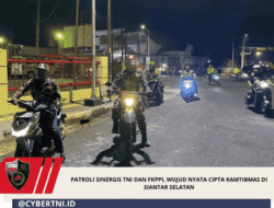 Patroli Sinergis TNI dan FKPPI, Wujud Nyata Cipta Kamtibmas di Siantar Selatan