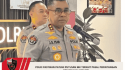 Polri Pastikan Patuhi Putusan MK Terkait Pasal Perintangan Penyidikan Korupsi