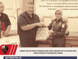 Kejari Kulon Progo Kembalikan Uang Negara Rp1,44 Miliar dari Kasus Korupsi Pengadaan Tanah