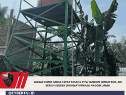 Satgas TMMD Gerak Cepat Pasang Pipa Tandon Sumur Bor, Air Bersih Segera Dinikmati Warga Nagori Limag