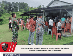 Ikuti Misa Hari Minggu, Anggota Satgaster Pos Halibete 2 Tingkatkan Keimanan dan Ketakwaan