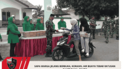 Sapa Warga Jelang Berbuka, Koramil Air Buaya Tebar Ratusan Paket Takjil Gratis