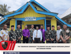 TNI Tebarkan Semangat Toleransi Dalam Ibadah Bersama Jemaat GKI Kanaan Wakre