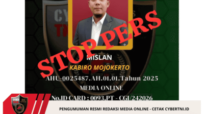 PENGUMUMAN RESMI REDAKSI MEDIA ONLINE – CETAK CYBERTNI.ID