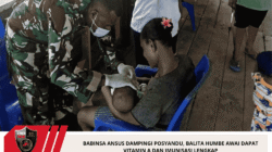 Babinsa Ansus Dampingi Posyandu, Balita Humbe Awai Dapat Vitamin A dan Imunisasi Lengkap
