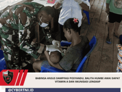 Babinsa Ansus Dampingi Posyandu, Balita Humbe Awai Dapat Vitamin A dan Imunisasi Lengkap