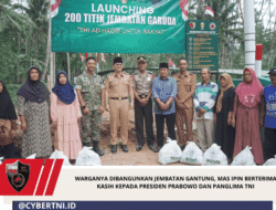 Warganya Dibangunkan Jembatan Gantung, Mas Ipin Berterima Kasih Kepada Presiden Prabowo dan Panglima TNI