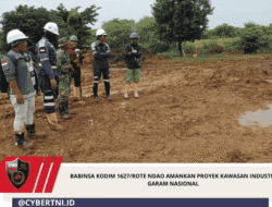 Babinsa Kodim 1627/Rote Ndao Amankan Proyek Kawasan Industri Garam Nasional