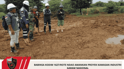 Babinsa Kodim 1627/Rote Ndao Amankan Proyek Kawasan Industri Garam Nasional
