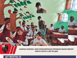 Babinsa Koramil Arso Pendampingan Program Makan Bergizi Gratis Untuk 2.493 Pelajar