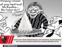 Kritisi Satu Tahun Pemerintahan Lucky-Syaefudin, Dalang Wayang Ikut Aksi Gelar Prosesi Ruwatan Di Pendopo Bersama Aktivis