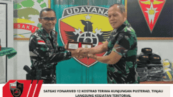 Satgas Yonarmed 12 Kostrad Terima Kunjungan Pusterad, Tinjau Langsung Kegiatan Teritorial