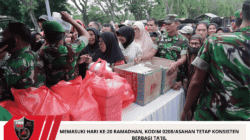 Memasuki Hari ke-20 Ramadhan, Kodim 0208/Asahan Tetap Konsisten Berbagi Ta’jil