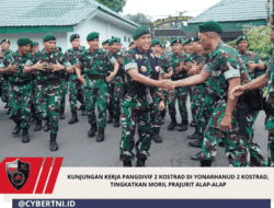 Kunjungan Kerja Pangdivif 2 Kostrad di Yonarhanud 2 Kostrad, Tingkatkan Moril Prajurit Alap-Alap