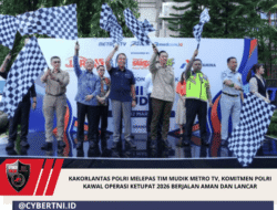 Kakorlantas Polri Melepas Tim Mudik Metro TV, Komitmen Polri Kawal Operasi Ketupat 2026 Berjalan Aman dan Lancar