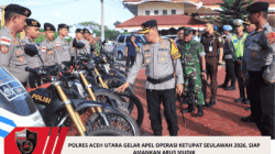 Polres Aceh Utara Gelar Apel Operasi Ketupat Seulawah 2026, Siap Amankan Arus Mudik