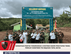 Dansatgas Pamtas Yonarhanud 2 Kostrad Hadiri Penutupan TMMD, Perkuat Komitmen TNI Majukan Tapal Batas