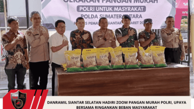 Danramil Siantar Selatan Hadiri Zoom Pangan Murah Polri, Upaya Bersama Ringankan Beban Masyarakat