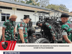 Tim Binsis Pussenarhanud Cek Kesiapan Alutsista Yonarhanud 5/CSBY di Pulo Rungkom