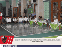 Dandim 0806/Trenggalek Bersama Forkopimda Buka Gema Takbir Idul Fitri 1447 H