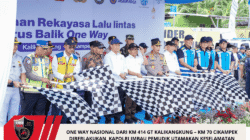 One Way Nasional Dari KM 414 GT Kalikangkung – KM 70 Cikampek Diberlakukan, Kapolri Imbau Pemudik Utamakan Keselamatan