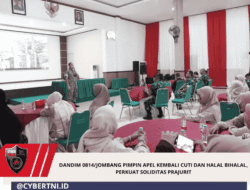 Dandim 0814/Jombang Pimpin Apel Kembali Cuti dan Halal Bihalal, Perkuat Soliditas Prajurit