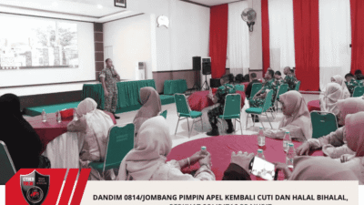 Dandim 0814/Jombang Pimpin Apel Kembali Cuti dan Halal Bihalal, Perkuat Soliditas Prajurit