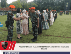 Prajurit Brigade Parako 1 Pasgat Ikuti Apel Khusus dan Halal Bihalal