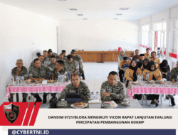 Dandim 0721/Blora Mengikuti Vicon Rapat Lanjutan Evaluasi Percepatan Pembangunan KDKMP