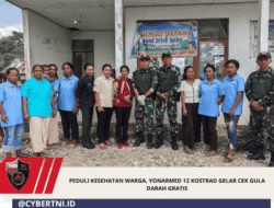 Peduli Kesehatan Warga, Yonarmed 12 Kostrad Gelar Cek Gula Darah Gratis