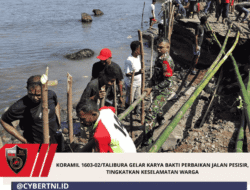 Koramil 1603-02/Talibura Gelar Karya Bakti Perbaikan Jalan Pesisir, Tingkatkan Keselamatan Warga