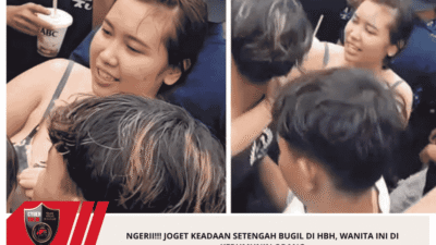 Ngerii!!! Joget Keadaan Setengah Bugil di HBH, Wanita ini di Kerumunin Orang