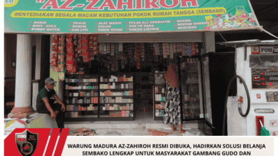 WARUNG MADURA AZ-ZAHIROH RESMI DIBUKA, HADIRKAN SOLUSI BELANJA SEMBAKO LENGKAP UNTUK MASYARAKAT GAMBANG GUDO DAN SEKITARNYA