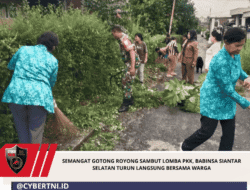 Semangat Gotong Royong Sambut Lomba PKK, Babinsa Siantar Selatan Turun Langsung Bersama Warga
