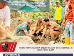 Dandim 0721/Blora Hadiri Groundbreaking Jembatan Garuda di Klopoduwur Blora