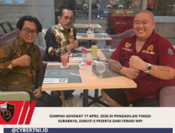 Sumpah Advokat 17 April 2026 Di Pengadilan Tinggi Surabaya, Diikuti 5 Peserta Dari FERADI WPI