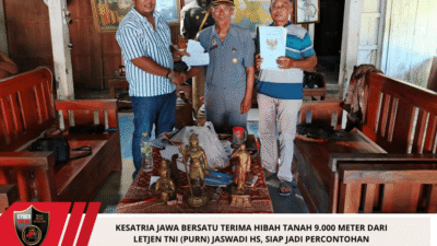 KESATRIA JAWA BERSATU TERIMA HIBAH TANAH 9.000 METER DARI LETJEN TNI (PURN) JASWADI HS, SIAP JADI PERCONTOHAN KETAHANAN PANGAN NASIONAL